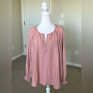 NWT Frye Womans Light Rose Pink Top Size 2X